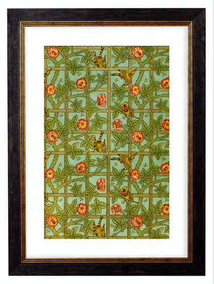 Trellis - William Morris Pattern Artwork Print. Framed Wall Art PictureVintage Frog T/APictures & Prints