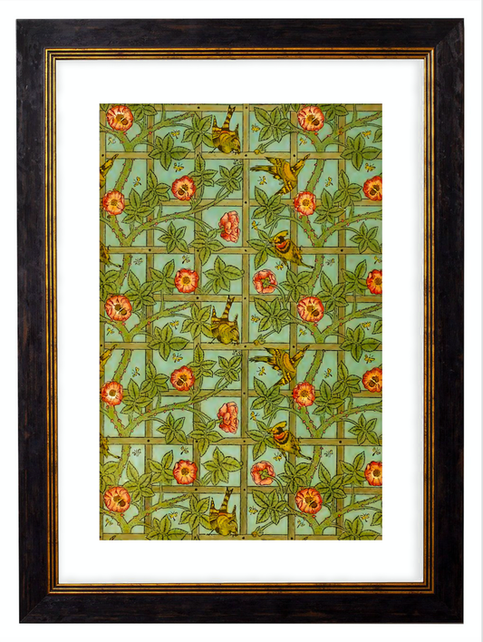 Trellis - William Morris Pattern Artwork Print. Framed Wall Art PictureVintage Frog T/APictures & Prints