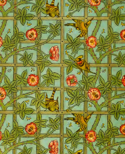 Trellis - William Morris Pattern Artwork Print. Framed Wall Art PictureVintage Frog T/APictures & Prints