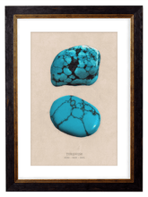 Load image into Gallery viewer, Turquoise Gemstone Artwork Print. Framed Healing Crystal Wall Art PictureVintage Frog T/APictures &amp; Prints
