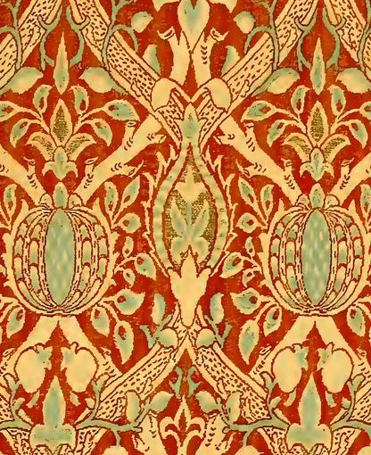 Velvet Broche - William Morris Pattern Artwork Print. Framed Wall Art PictureVintage Frog T/APictures & Prints