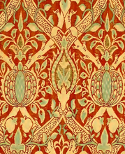 Load image into Gallery viewer, Velvet Broche - William Morris Pattern Artwork Print. Framed Wall Art PictureVintage Frog T/APictures &amp; Prints
