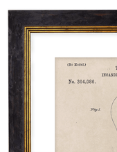 Load image into Gallery viewer, Victorian Edison Lightbulb Patent Design, Print of Vintage Illustrated Lightbulb Blueprint - 1900s Artwork Print. Framed Wall Art PictureVintage Frog T/APictures &amp; Prints
