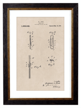 Load image into Gallery viewer, Victorian Paperclip Patent Design, Print of Vintage Paperclip Blueprint - 1900s Artwork Print. Framed Wall Art PictureVintage Frog T/APictures &amp; Prints
