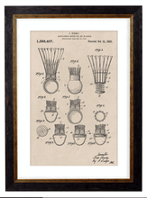 Load image into Gallery viewer, Victorian Patent Designs, Prints of Vintage Blueprints - 1900s Artwork Print. Framed Wall Art PictureVintage Frog T/APictures &amp; Prints

