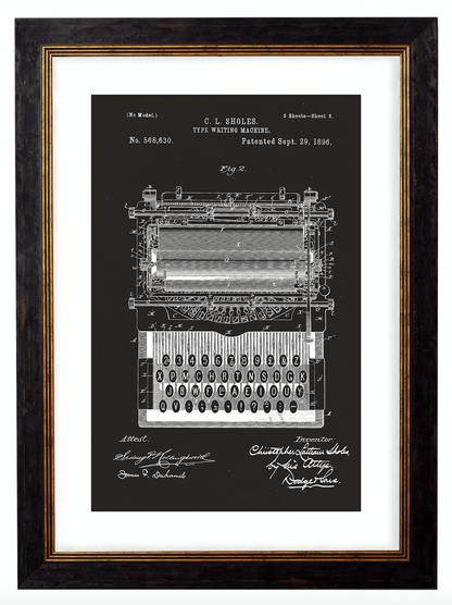 Victorian Patent Designs, Prints of Vintage Blueprints - 1900s Artwork Print. Framed Wall Art PictureVintage Frog T/APictures & Prints