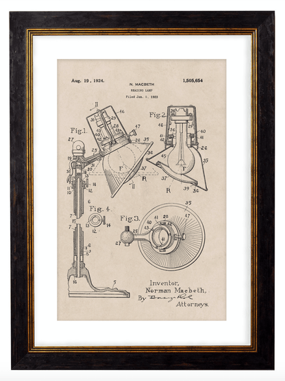 Victorian Patent Designs, Prints of Vintage Blueprints - 1900s Artwork Print. Framed Wall Art PictureVintage Frog T/APictures & Prints