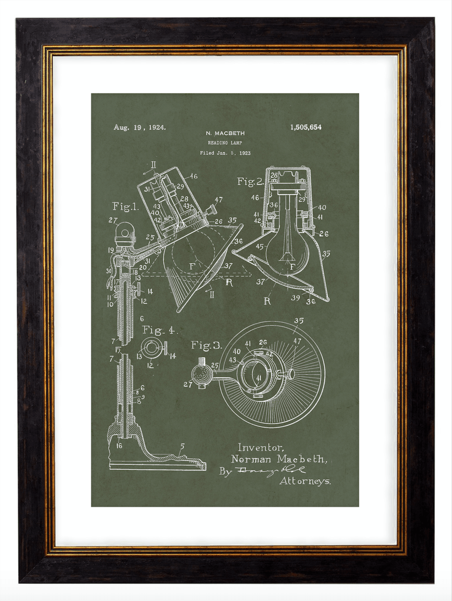 Victorian Patent Designs, Prints of Vintage Blueprints - 1900s Artwork Print. Framed Wall Art PictureVintage Frog T/APictures & Prints