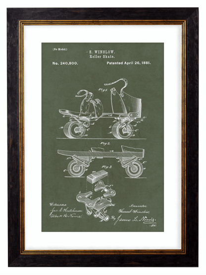 Victorian Patent Designs, Prints of Vintage Blueprints - 1900s Artwork Print. Framed Wall Art PictureVintage Frog T/APictures & Prints