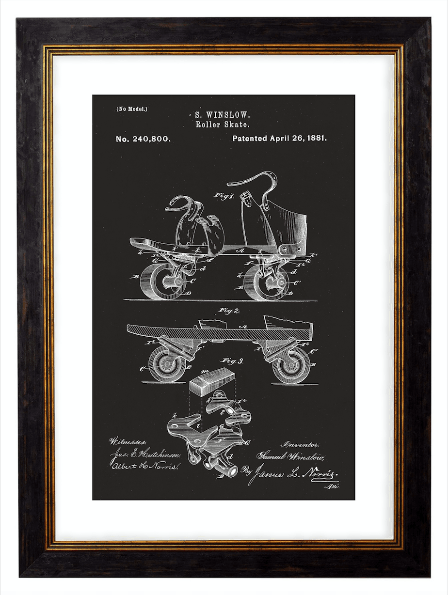 Victorian Patent Designs, Prints of Vintage Blueprints - 1900s Artwork Print. Framed Wall Art PictureVintage Frog T/APictures & Prints