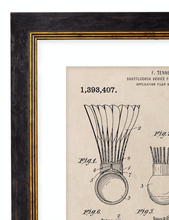 Load image into Gallery viewer, Victorian Shuttlecock Patent Design, Print of Vintage Illustrated Shuttlecock - 1900s Artwork Print. Framed Wall Art PictureVintage Frog T/APictures &amp; Prints
