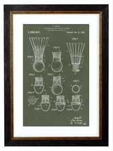 Load image into Gallery viewer, Victorian Shuttlecock Patent Design, Print of Vintage Illustrated Shuttlecock - 1900s Artwork Print. Framed Wall Art PictureVintage Frog T/APictures &amp; Prints
