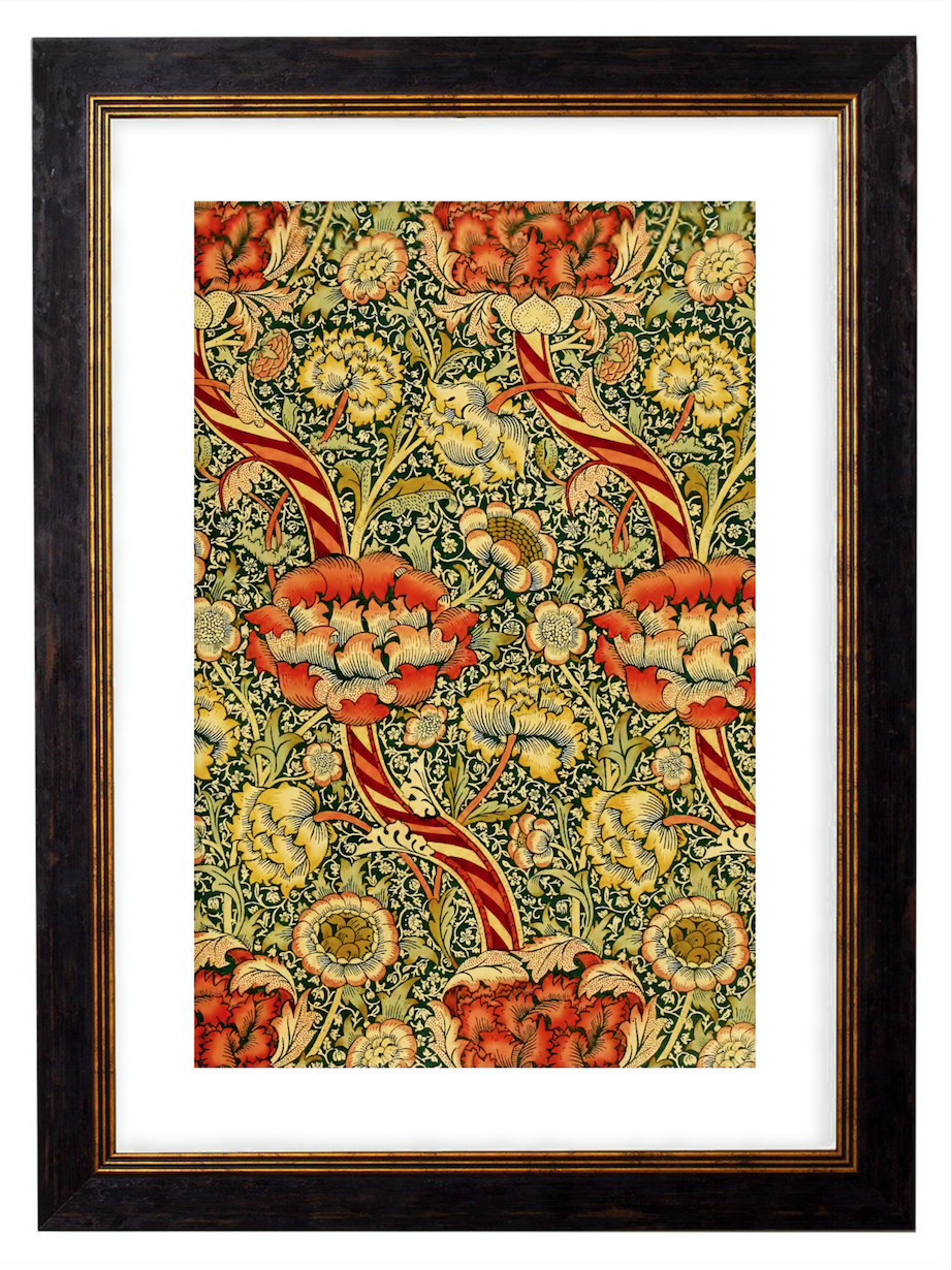 Wandle Chintz - William Morris Pattern Artwork Print. Framed Wall Art PictureVintage Frog T/APictures & Prints