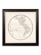 Load image into Gallery viewer, World Map Hemisphere Prints - Referenced From The Work of an 1800s CartographerVintage Frog T/APictures &amp; Prints
